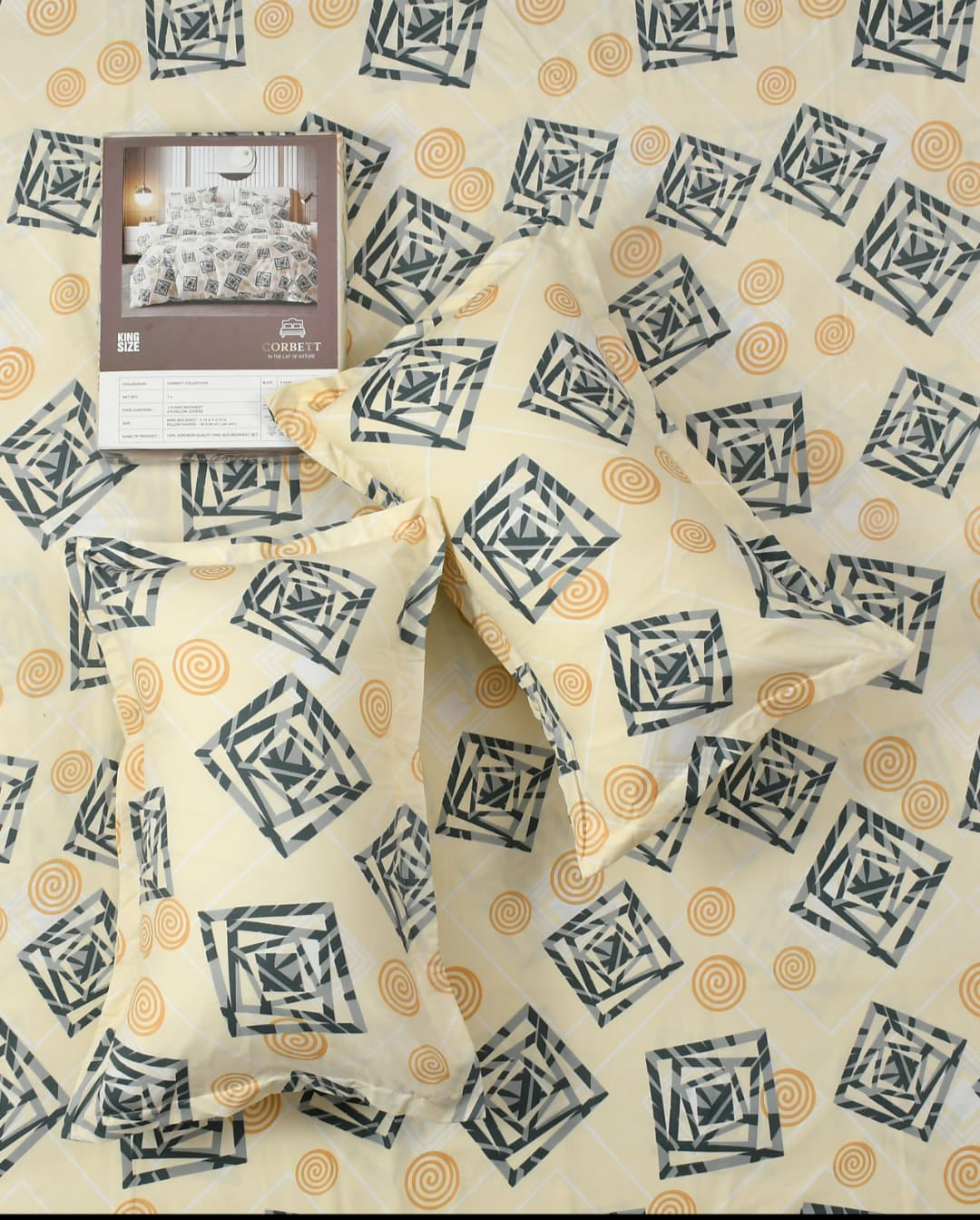 3 PCS KING SIZE BEDSHEET SET