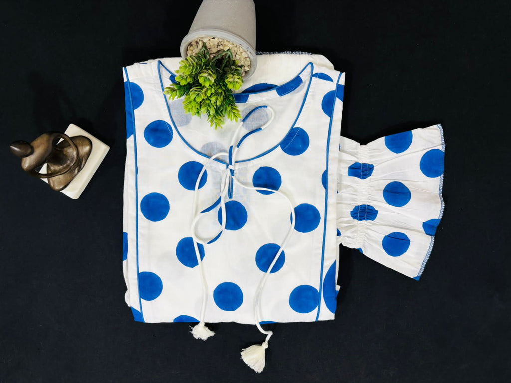 Premium cotton Block printed Dress with full lining