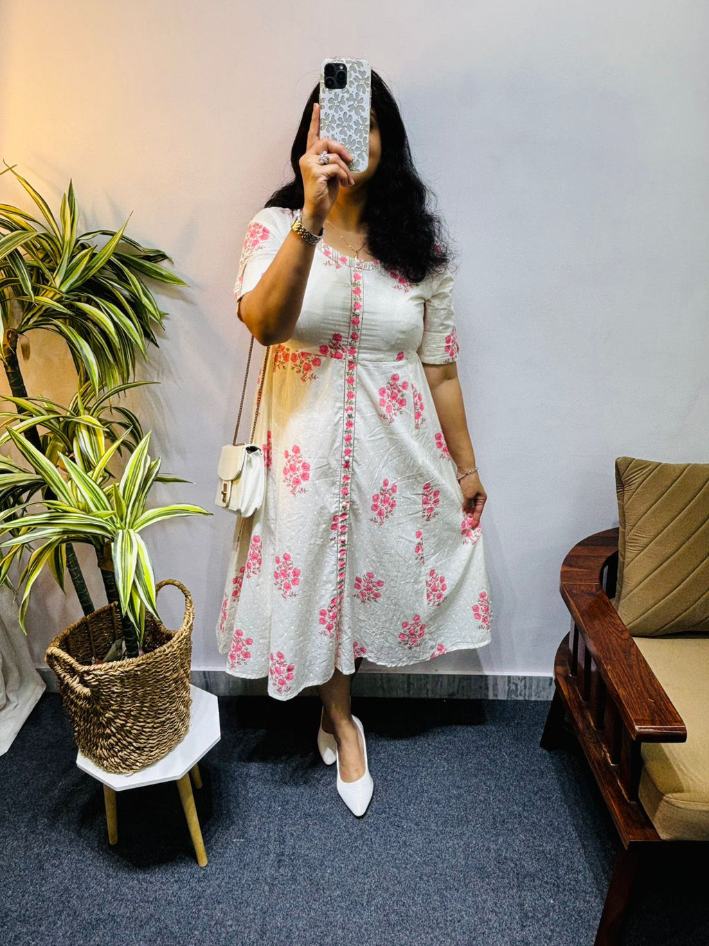 Premium cotton Dress with Detachable Inner