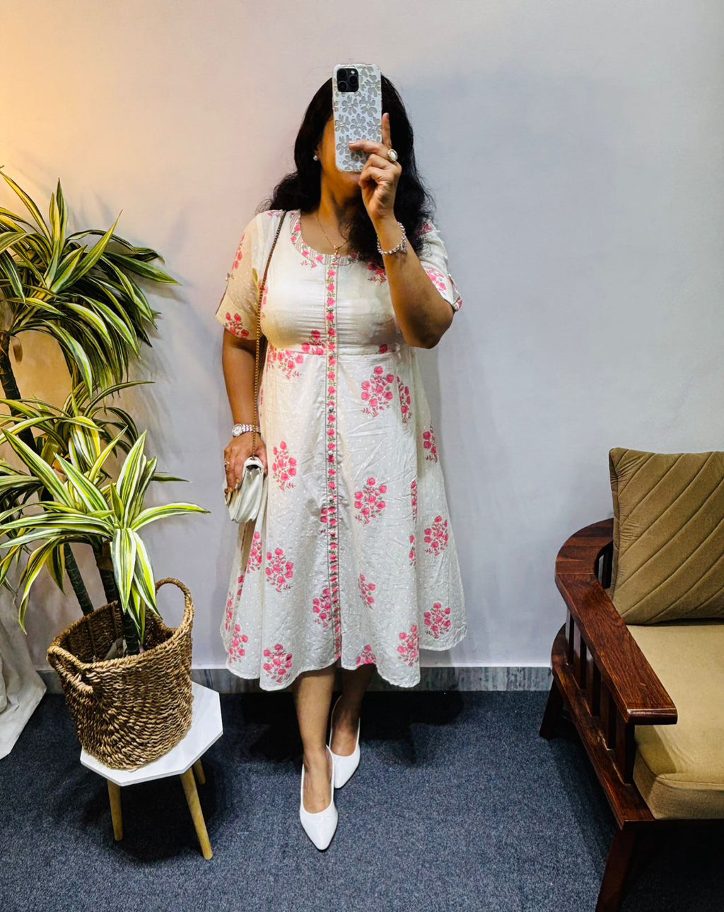 Premium cotton Dress with Detachable Inner