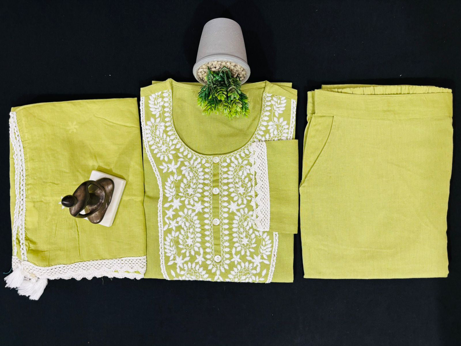 Premium cotton flex Emb. 3 pcs set
