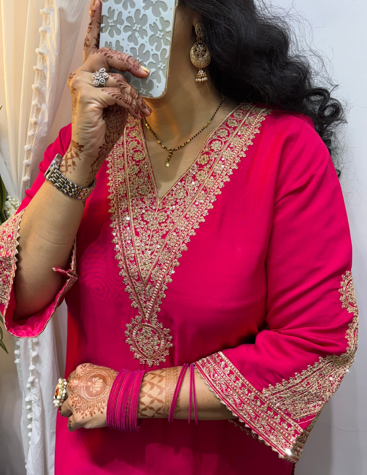 Premium Silk fabric 3 pcs with lining in kurta & Pant & Banarsi Duppta