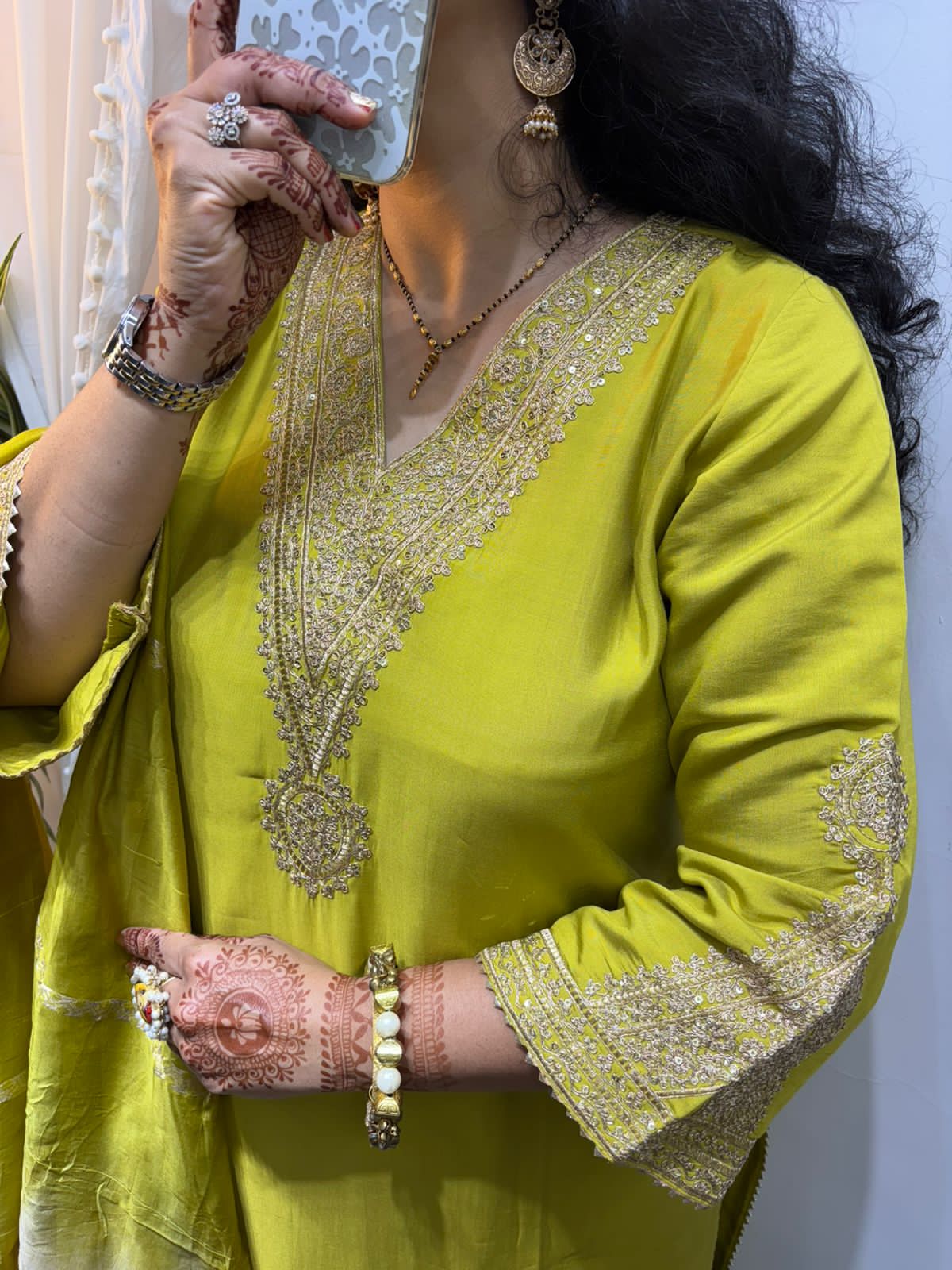 Premium Silk fabric 3 pcs with lining in kurta & Pant & Banarsi Duppta